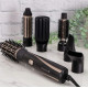 Remington Фен-щітка Blow Dry & Style Caring, 1200Вт, 2 режими, іоніз-я, хол. обдув, кейс для зберігання, кераміка, чорно-золотий (AS7700)