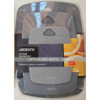 ARDESTO Cutting board set Gemini, 3pcs, 20.5x15cm, 30x20cm, 35x25cm, plastic (AR1403GR)