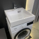 Adamant Раковина, умивальник WASHER NEW, штучний камінь, прямокут., з отвором для змішувача, без переливу, 595х595х115мм, накладний, білий (4824296202901)