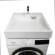 Adamant Раковина, умивальник WASHER NEW, штучний камінь, прямокут., з отвором для змішувача, без переливу, 595х595х115мм, накладний, білий (4824296202901)