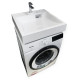 Adamant Раковина, умивальник WASHER NEW, штучний камінь, прямокут., з отвором для змішувача, без переливу, 595х595х115мм, накладний, білий (4824296202901)