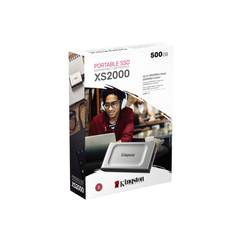 Kingston Portable SSD USB 3.2 Gen 2x2 Type-C XS2000 500GB (SXS2000/500G)