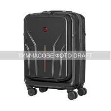 Wenger Валіза Wenger Amplix Hardside Carry-On, мала, з відсіком для н/б 16 , полікарбонат, TSA, 4 колеса, розширення, USB, чорний (653323)