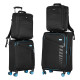 2E Набір валіз 2E, Trek, (M+S), TSA, 4 колеса, + 2 рюкзаки Cabin (2E-BPET-CABIN-BK), поліестр, чорний (2E-SPE-TREK-SET4-BK)