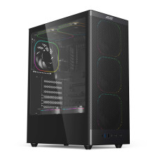 2E Gaming Корпус 2E GAMING Iconic V8210B без БП, 1xUSB3.0, 1х USB 2.0, 1xUSB Type-C, 4x120мм ARGB, VGA 325мм, LCS ready, контроллер с пультом, TG Side Panel, ATX, чёрный (2E-V8210B)
