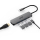 Acer Хаб 5in1 USB-С > 3xUSB-A3.0/HDMI/USB-C, 0.15м, сірий (HP.DSCAB.021)