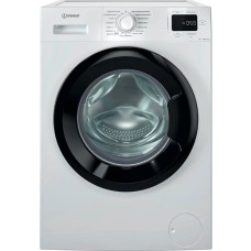 Indesit Стиральная машина фронтальная, 8кг, 1200, A+++, 54.6см, дисплей, пар, инвертор, люк черный, белый (IM862BMYTIMEUA)