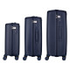2E 2E Suitcase set 3in1, M7979, polypropylene, (L+M+S), lock (not TSA), anti theft zipper, 4 wheels, dark blue (2E-PP-M7979-SET3-DB)