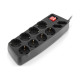 Сетевой фильтр питания REAL-EL REAL-EL RS-10 Protect, 3m, black (EL122300039)