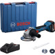 Bosch cordless angle grinder GWS 18V-8 125mm 18V 1x4A h 0-11000 rpm 1.6kg case ЗП GAL 18V-40 (0.601.9N9.021)