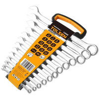 Tolsen combination wrenches, set of 12, 6-22mm, CrV (15888)