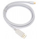 Кабель мультимедийный miniDisplayPort M to Display Port M 1.8m 4K white Vinga (VCPMDPDP1.8WH)