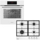 Hansa SET (oven electrical + hob gas), white (FCGW68329)