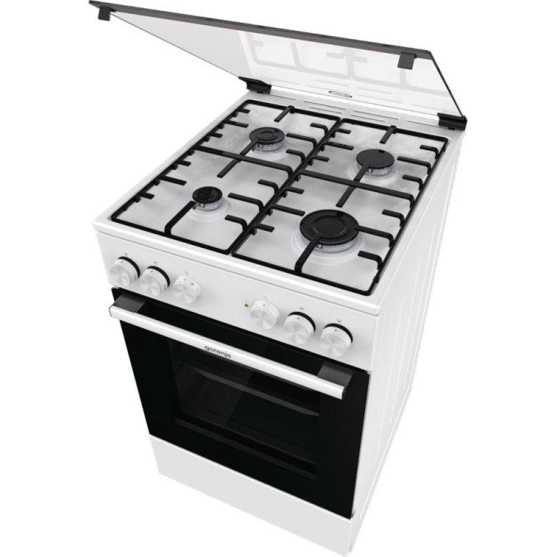Gorenje Плита комби, 62л, 50x60см, дисплей, газ-контроль, эмалированные, белый
