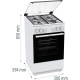Gorenje Плита комби, 62л, 50x60см, дисплей, газ-контроль, эмалированные, белый