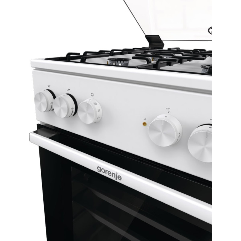 Gorenje Плита комби, 62л, 50x60см, дисплей, газ-контроль, эмалированные, белый