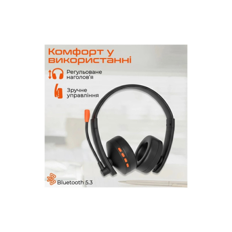 Наушники Meetion BTH003MIC Black/Orange (MT-BTH003MIC-A)