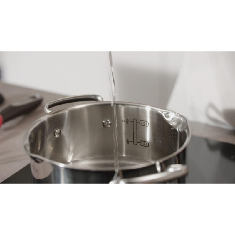 Tefal Saucepan with lid, DUETTO+, 18 cm, 2l, stainless steel (G7194355)