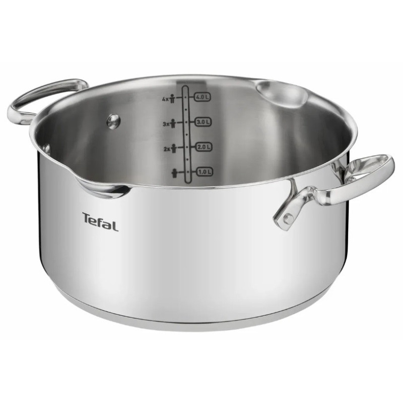 Tefal Saucepan with lid, DUETTO+, 18 cm, 2l, stainless steel (G7194355)