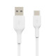 Belkin Cable USB-A - USB-С PVC 1m White (CAB001BT1MWH)