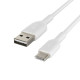 Belkin Cable USB-A - USB-С PVC 1m White (CAB001BT1MWH)