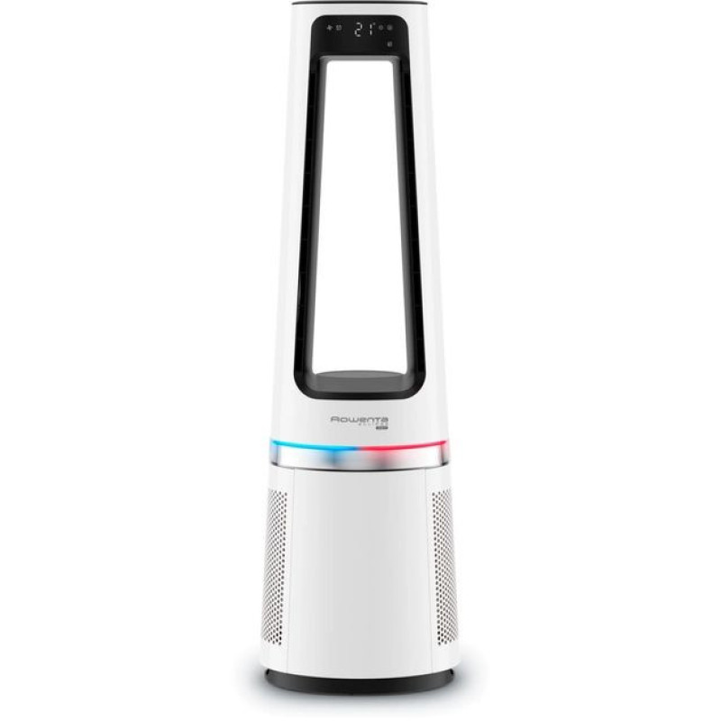 Rowenta Air purifier fan+heater ECLIPSE 3IN1, 35m2, 107m3/h, remote control, display, HEPA filter, 12 speed, white (QU5060F0)