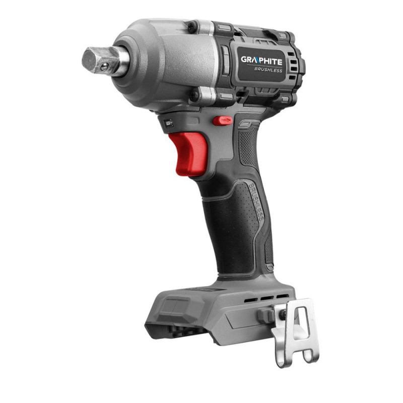 Graphite impact wrench Energy+ 18V brushless 2600 rpm 450 Nm 1/2  3 speeds 1.24 kg without battery and spare part (58G038)