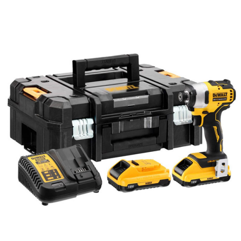 DeWALT 18V XR Li-Ion brushless cordless impact driver 190 Nm 2800 rpm case 0.96 kg (DCF809D2T)