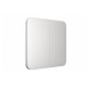 Ajax Кнопка для двухклавишного выключателя SoloButton 2-gang for LightSwitch, Jeweler, беспроводной, белый (000029791)