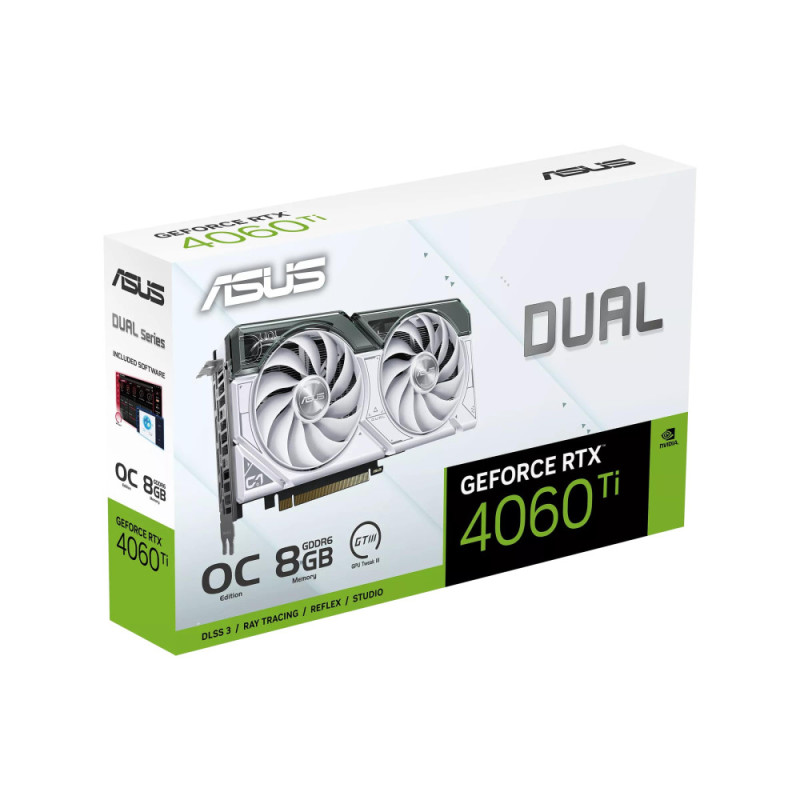 ASUS GeForce RTX 4060 Ti 8GB GDDR6X DUAL OC DUAL-RTX4060TI-O8G-WHITE