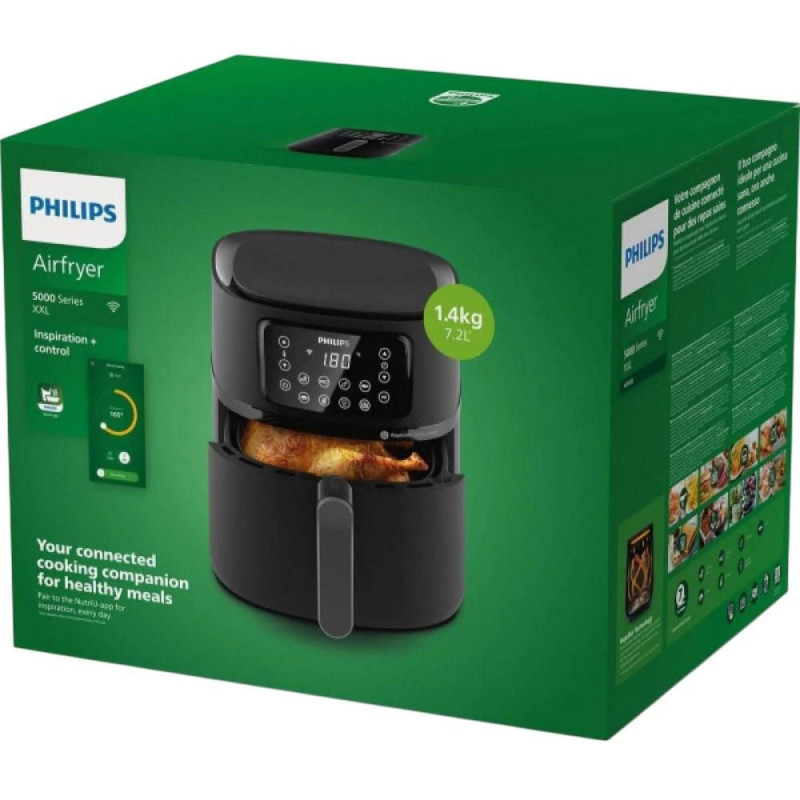 Philips Мультипіч Philips Ovi Connected XXL  2000Вт, чаша-7.2л, сенсорне управл., 8 авто. ппрограм, аксесуари , пластик, чорний (HD9285/96)