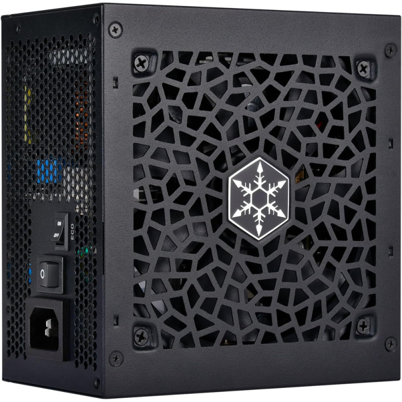 SilverStone PSU Decathlon (750W), >90%, 80+ Gold, 120мм, 1xMB, 24pin(20+4), 2xCPU 8pin(4+4), 4xMolex, 8xSATA, 4xPCIe 8pin(6+2), 1 x 12V-2x6, Fully modular (SST-DA750R-GMA)