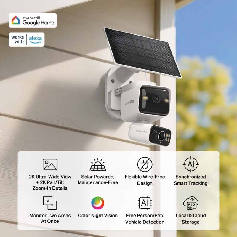 TP-Link Smart Wire-Free Security Camera and Solar Panel TAPO C645D KIT (TAPO-C645DKIT)