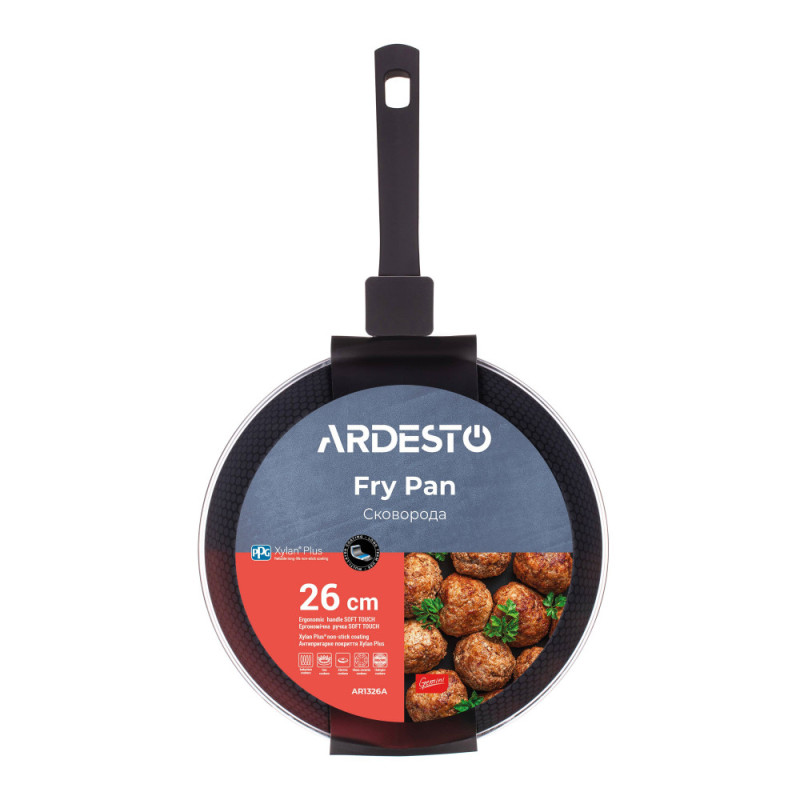ARDESTO Fry pan Gemini Salerno, 26cm, aluminium, black (AR1326A)