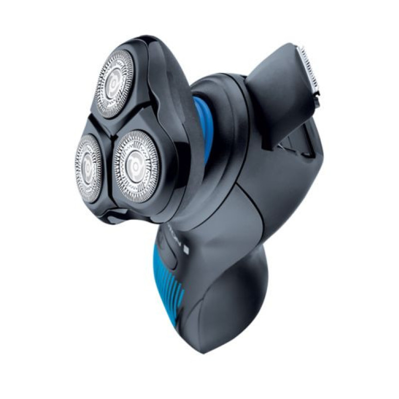 Remington eectric shaver rotary Hyperflex Aqua, razor head-3, Li-Ion, dry+wet, trimmer, black-blue (XR1430)