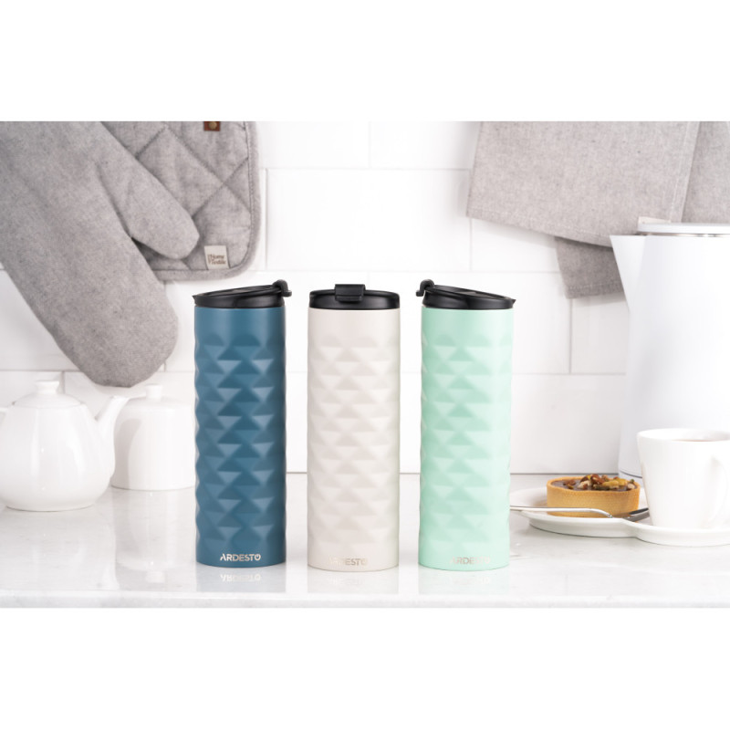 ARDESTO Travel mug Bright City 400 ml, green, stainless steel (AR2640GR)