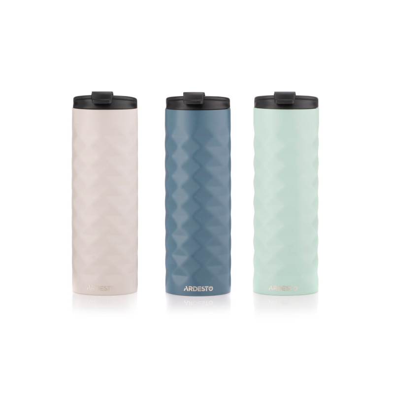 ARDESTO Travel mug Bright City 400 ml, green, stainless steel (AR2640GR)