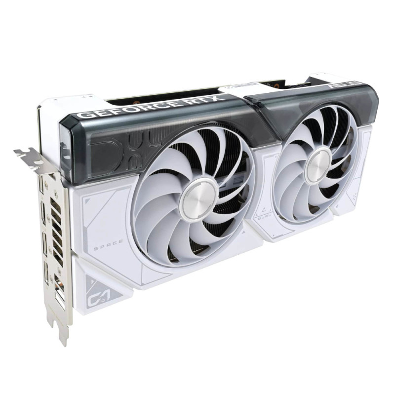 ASUS Видеокарта GeForce RTX 4070 12GB GDDR6X DUAL-RTX4070-O12G-WHITE белый