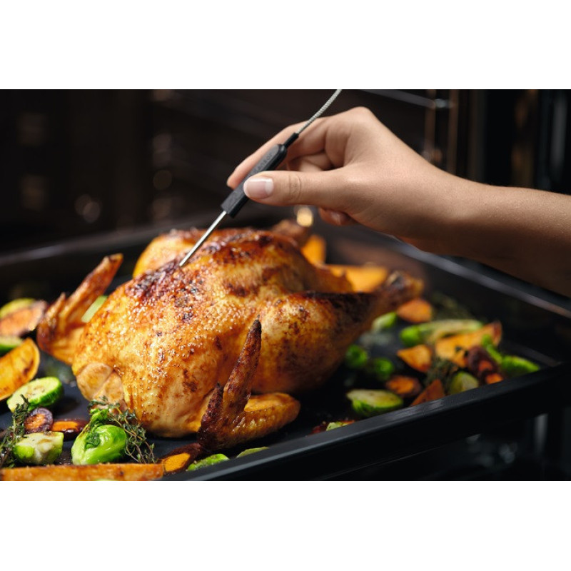 Electrolux Духовой шкаф электрический, 71л, A++, дисплей, конвекция, пиролиз, телескопические направляющие, черный мат. (KOEAP31WT)