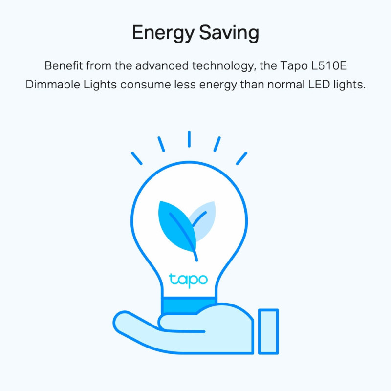 TP-Link Smart Wi-Fi Light Bulb, Dimmable L510E 2 pcs N300 (TAPO-L510E-2-PACK)