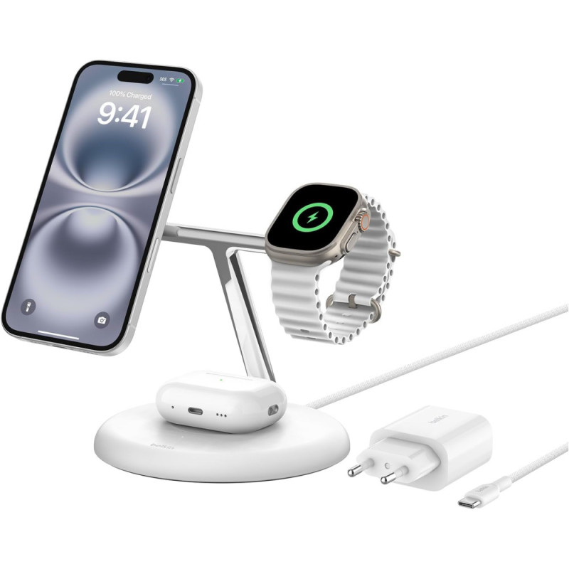 Belkin MagSafe 3-in-1 Wireless Fast сharger, white (WIZ023VFWH)