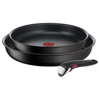 Tefal Набор посуды Ingenio Easy Cook & Clean, сменная ручка, 3предметов, алюминий, бакелит, черный (L1549013)