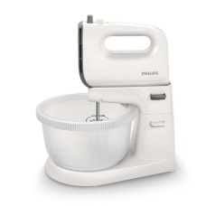 Philips stationary mixer Viva Collection 450W, nozzles-4 beaters, bowl-plastic, 3L, white- grey (HR3745/00)