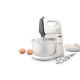 Philips Миксер стационарный Viva Collection 450Вт, насадки-4, чаша-пластик, 3л, бело-серый (HR3745/00)