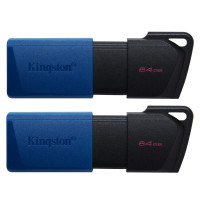 Kingston Накопитель 64GBx2 USB 3.2 Type-A Gen1 DT Exodia Black Blue (DTXM/64GB-2P)