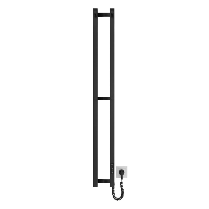 Hygge Family electric towel warmer Slim, 1170x140x80mm, timer-regulator, steel, matte black (3.164.045618.BM)