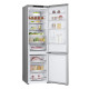 LG Refrigerator with bottom freezer, ref-277l, freez.-107l, 2doors, A++, inv., fresh zone, silver (GW-B509FA7W)