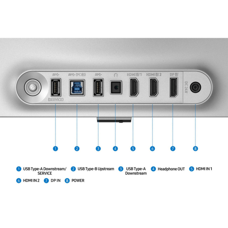 Samsung Монітор Samsung 32" Odyssey G81SF HDMI, DP, USB-C, Bluetooth, VA, 3840x2160, 240Hz, 0,03ms (LS32FG812SIXUA)
