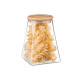 ARDESTO Jar Midori, 910ml, glass, bamboo, cone, transparent (AR1391BLC)