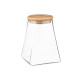 ARDESTO Jar Midori, 910ml, glass, bamboo, cone, transparent (AR1391BLC)